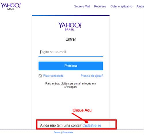 Como fazer um email no Yahoo
