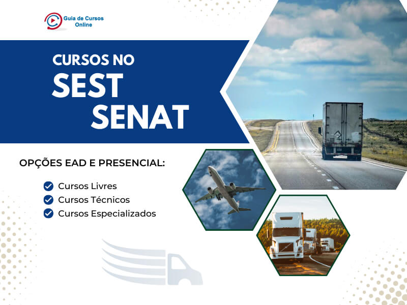 Cursos no SEST SENAT - EaD Gratuitos voltados para o setor de Transportes